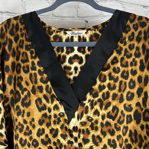 Vintage Winlar caftan maxi dress leopard print one size fits most - Picture 5 of 8